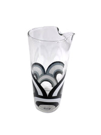 Load image into Gallery viewer, Colony Signed Mid-Century Black and White Retro Swirl Pitcher
