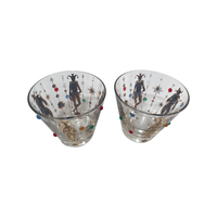 Load image into Gallery viewer, Culver Mid-Century Mardi Gras Jester With Jewels Old Fashion Glasses (Set of 2)
