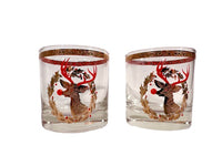 Load image into Gallery viewer, Culver Signed Mid-Century Rudolph The Red Nose Reindeer Old Fashion Glasses (Set of 2)
