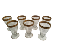 Load image into Gallery viewer, Tiffin Franciscan Gold Rimmed Glasses (Set of 7)
