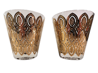 Load image into Gallery viewer, Culver Hollywood Regency Double Old Fashion Glasses (Set of 2)
