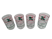 Load image into Gallery viewer, Vintage Red and Green Holly Glasses (Set of 4)
