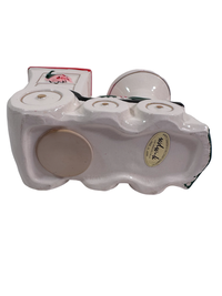 Load image into Gallery viewer, Vintage Santa and Elf Christmas Train Bank
