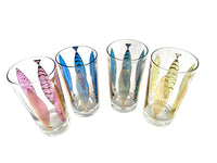 Load image into Gallery viewer, Fred Press Signed Mid-Century Fish Glasses (Set of 4)

