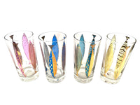 Load image into Gallery viewer, Fred Press Signed Mid-Century Fish Glasses (Set of 4)
