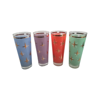 Load image into Gallery viewer, Bartlett Collins Mid-Century Atomic North Star Tall Collins Cocktail Glasses (Set of 4)
