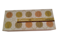 Load image into Gallery viewer, Federal Glass Inca Atomic Turquoise and 22-Karat Gold Starburst Jigger/Shot Glasses (Set of 8)
