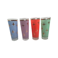 Load image into Gallery viewer, Bartlett Collins Mid-Century Atomic North Star Tall Collins Cocktail Glasses (Set of 4)
