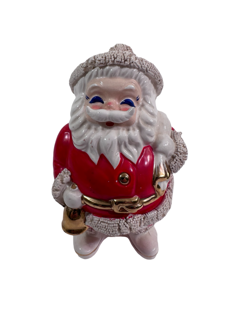 Napco Vintage Santa Spaghetti Trimmed Bank