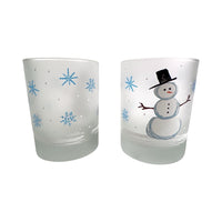 Load image into Gallery viewer, Culver Signed Mid-Century Holiday Snowman Double Old Fashion Glasses (Set of 2)
