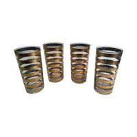 Load image into Gallery viewer, Culver Mid-Century Regiment Golden Glassware Highball Glasses (Set of 4)
