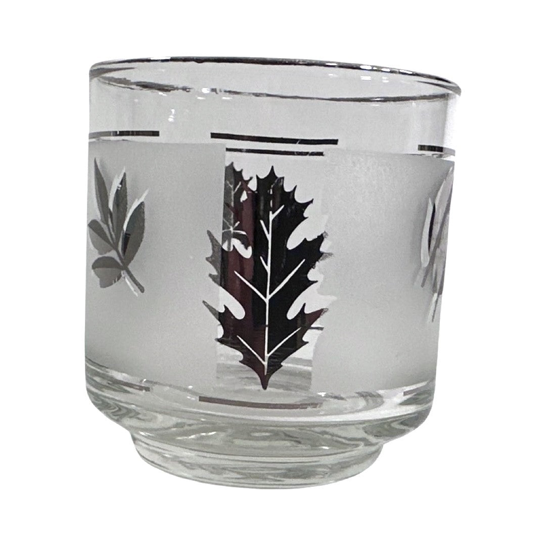 Libbey Mid-Century Silver Foliage Whiskey Glass (Single Glass) | Retro  Solstice