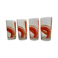 Load image into Gallery viewer, Libbey Vintage Retro Orange Swirl Glasses (Set of 4)
