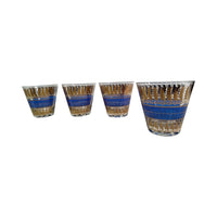 Load image into Gallery viewer, Georges Briard Signed Blue Art Deco Glasses (Set of 4)
