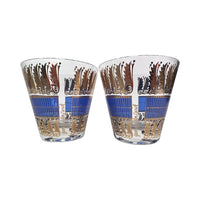 Load image into Gallery viewer, Georges Briard Signed Blue Art Deco Glasses (Set of 2)
