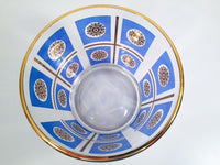 Load image into Gallery viewer, Classic 1960&#39;s Retro 22-Karat Gold Blue and Gold Sunburst Ice Container with Carrier
