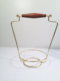 Load image into Gallery viewer, Classic 1960&#39;s Retro 22-Karat Gold Blue and Gold Sunburst Ice Container with Carrier
