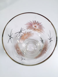 Load image into Gallery viewer, Federal Glass Mid Century 22 - Karat Gold and Black Retro Atomic Glasses (Set of 8)
