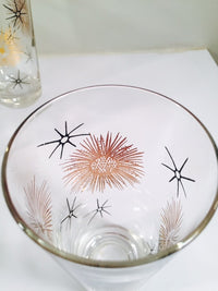 Load image into Gallery viewer, Federal Glass Mid Century 22 - Karat Gold and Black Retro Atomic Glasses (Set of 8)
