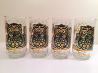 Load image into Gallery viewer, Classic 1970&#39;s Retro Owl Medium Size Glasses (Set of 4)
