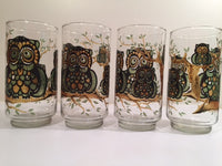 Load image into Gallery viewer, Classic 1970&#39;s Retro Owl Medium Size Glasses (Set of 4)
