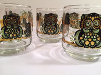 Load image into Gallery viewer, Classic 1970&#39;s Retro Owl Short Glasses (Set of 7)
