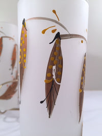 Load image into Gallery viewer, Federal Glass Mid-Century Mod Flower Glasses with Carrier (Set of 6)
