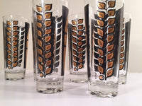 Load image into Gallery viewer, Fred Press Signed 22-Karat Gold Mod Leaf Collins Glasses (Set of 6)
