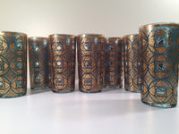 Load image into Gallery viewer, Culver - Mid-Century Terrazzo 22-Karat Gold Glasses (Set of 7)
