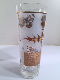 Load image into Gallery viewer, Federal - Mid-Century Frosted 22-Karat Golden Foliage Tall Collins Glasses (Set 6)
