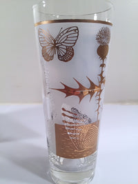 Load image into Gallery viewer, Federal - Mid-Century Frosted 22-Karat Golden Foliage Tall Collins Glasses (Set 6)
