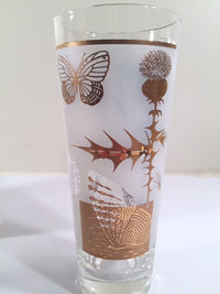 Load image into Gallery viewer, Federal - Mid-Century Frosted 22-Karat Golden Foliage Tall Collins Glasses (Set 6)
