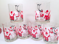Load image into Gallery viewer, Georges Briard - Signed Mid-Century Elf and Reindeer 7-Piece Set (6 Highball Glasses and Appetizer Tray)
