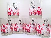 Load image into Gallery viewer, Georges Briard - Signed Mid-Century Elf and Reindeer 7-Piece Set (6 Highball Glasses and Appetizer Tray)
