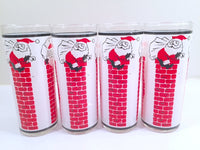 Load image into Gallery viewer, Libbey - Mid-Century Santa Stuck in Chimney Glasses (Set of 4)
