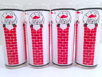 Load image into Gallery viewer, Libbey - Mid-Century Santa Stuck in Chimney Glasses (Set of 4)
