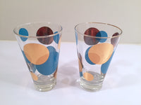 Load image into Gallery viewer, Russel Wright Mid-Century Bright Blue &amp; 22-Karat Gold Eclipse Tumbler Glasses (Set of 2)
