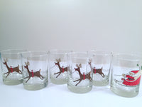 Load image into Gallery viewer, Cera Signed Vintage Santa Sleigh Ride Double Old Fashion Glasses (Set of 6)
