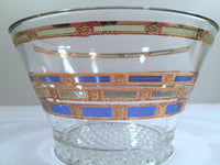 Load image into Gallery viewer, Culver Mid-Century Blue &amp; 22-Karat Gold Empress Ice Container
