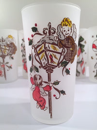 Load image into Gallery viewer, Federal Glass - Gay Fad Design - Angels Preparing for Christmas (Set of 6)
