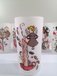 Load image into Gallery viewer, Federal Glass - Gay Fad Design - Angels Preparing for Christmas (Set of 6)
