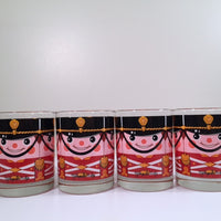 Load image into Gallery viewer, Georges Briard-Signed Mid-Century Soldiers Double Old Fashion Glasses (Set of 4)

