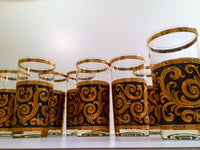 Load image into Gallery viewer, Culver - Signed Mid-Century 22-Karat Gold Baroque Scroll Highball Glasses (Set of 8)

