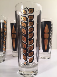 Load image into Gallery viewer, Fred Press Signed 22-Karat Gold Mod Leaf Collins Glasses (Set of 6)
