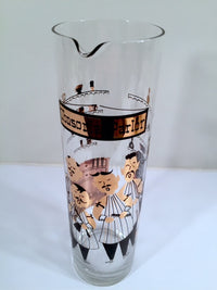 Load image into Gallery viewer, Gay Fad Vintage 1950&#39;s Mid-Century Barber Shop Quartet Martini Mixer (Includes Lucite Mixing Spoon)
