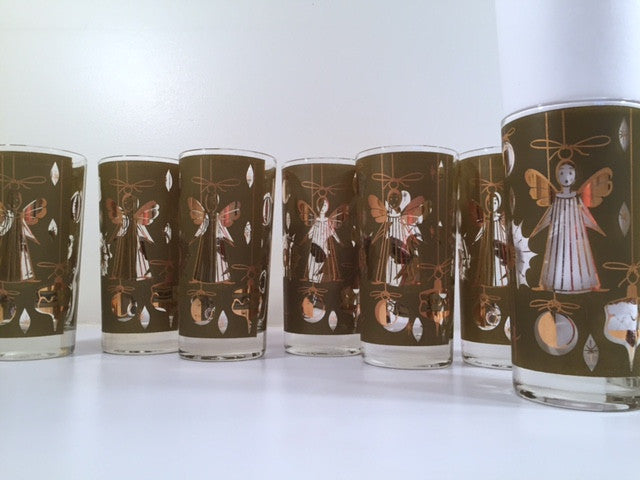 Fred Press - Signed Mid-Century Green & 22-Karat Gold Christmas Fred Press - Signed Mid-Century Green & 22-Karat Gold Christmas