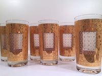 Load image into Gallery viewer, Pasinski Signed Mid-Century 22-Karat Gold Highball Glasses (Set of 6)
