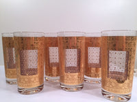 Load image into Gallery viewer, Pasinski Signed Mid-Century 22-Karat Gold Highball Glasses (Set of 6)
