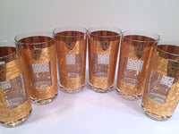 Load image into Gallery viewer, Pasinski Signed Mid-Century 22-Karat Gold Highball Glasses (Set of 6)
