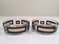 Load image into Gallery viewer, Mid-Century Jeannette Glassware Black and 22-Karat Gold Geometric 25-Piece Bar Set
